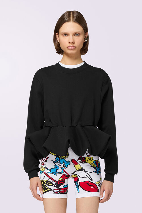 Peplum Sweatshirt Black